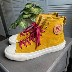 PF Flyers High Top Golden Spice Suede Sneaker Shoe